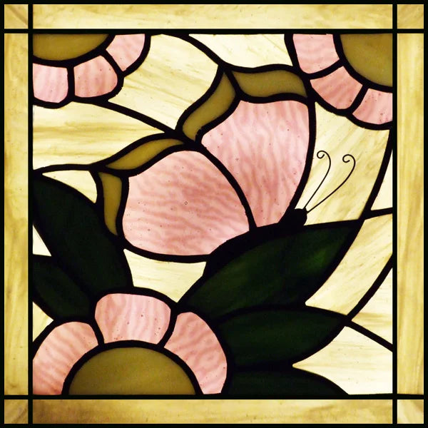 Window Film Frosted Stained Glass Films,Customized Art Deco Design Flowers Static Cling Sticker,Home Decor Foil Window Treatment