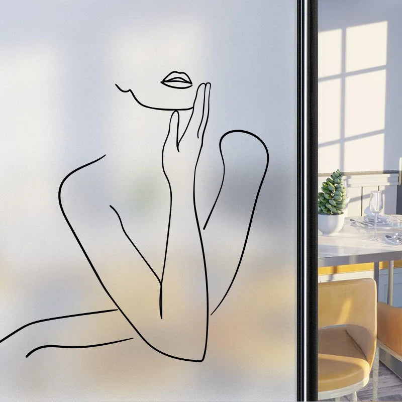 Custom Size Window Glass Films Window Film Static Cling Art Pictures Beauty Women Nude Girl Shower Nordic Obscure Stickers