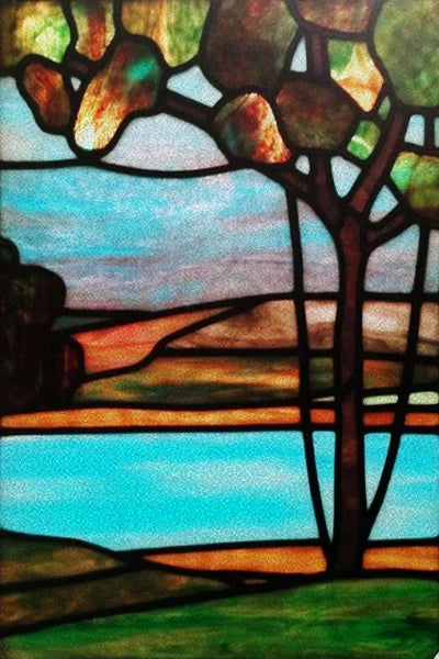 Custom Size Stained Glass Stickers,Static Cling,Frosted Privacy Print Tree, Window Door, Home Decor