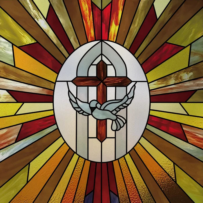 Custom Frosted Stained Glass Window Film,Static Cling Reusable,Jesus Christ Angels Virgin Mary Picture Decor Window Treatment