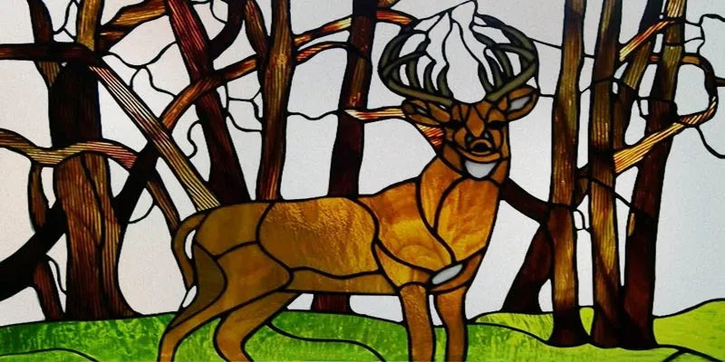 Custom Size Window Film, Stained Glass, Decorative Window Sticker, Privacy Frosted Static Cling, Home Decal