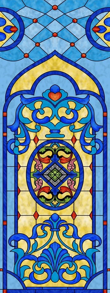 Custom Stained Glass Window Films,Frosted sticker,Privacy Static Cling Church Style For Bathroom Sliding door Home Office
