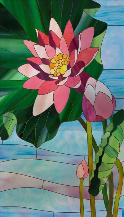 Window Film Frosted Stained Glass Films Customized Art Decor Design Flower Static Cling Sticker,Home Decor Foil Window Treatment