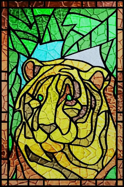 Customized Stained Glass Film Window Films Static Cling Frosted Sticker Church Peacock Birds Cat For Door Bathroom Home Decor