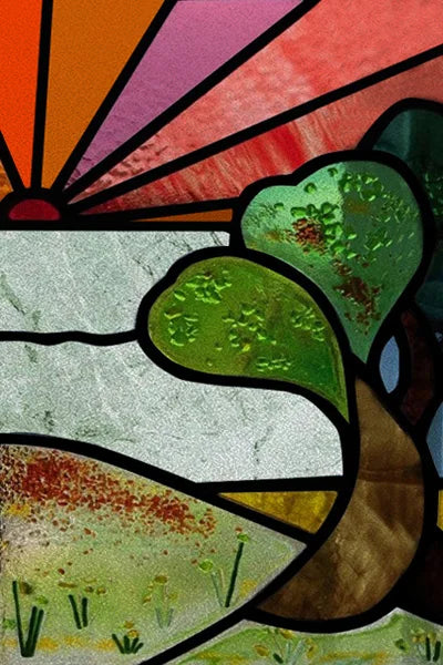 Custom Size Stained Glass Stickers,Static Cling,Frosted Privacy Print Tree, Window Door, Home Decor