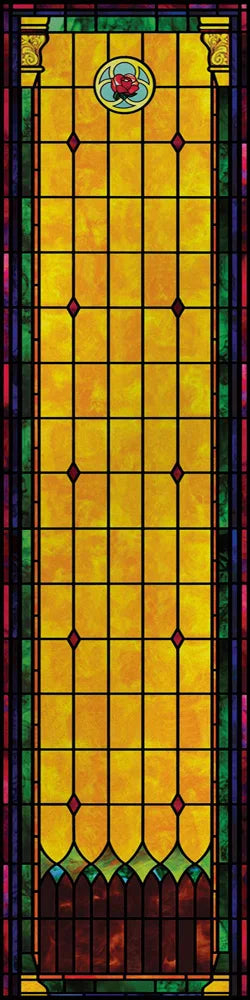 Frosted Stained Glass Window Film, Church Static Cling,Privacy Retro Door Sticker,Kitchen, Office, Home Decor, Customized