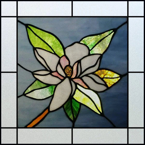 Frosted Stained Glass Window Film, Leaf Tree Static Cling Sticker,Home Decor Foil Treatment, Customized Art Design