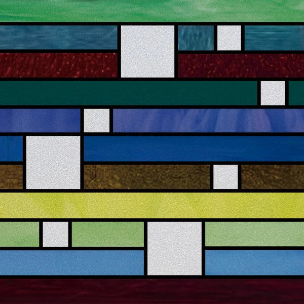 European Church Mosaic Stained Glass Films,Window Stickers Static Cling,Sun, Mosaic, Custom made to fit any Window Size or Shape