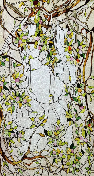 Window Film Stained Glass Stickers,Custom size Static Cling Rose,Flower Privacy Films Door Sticker Kitchen Office Home Decor