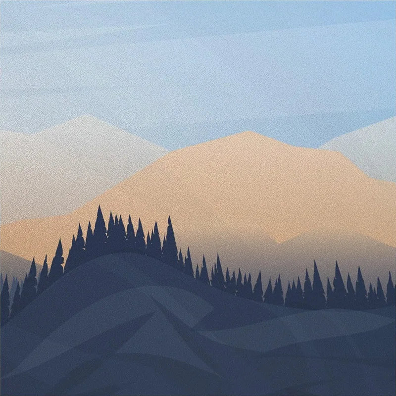 Stained Glass Wndow Films,Frosted Glass Sticker,Static Cling,for Bathroom Kiechen Door Office Home Decor Custom size Mountain