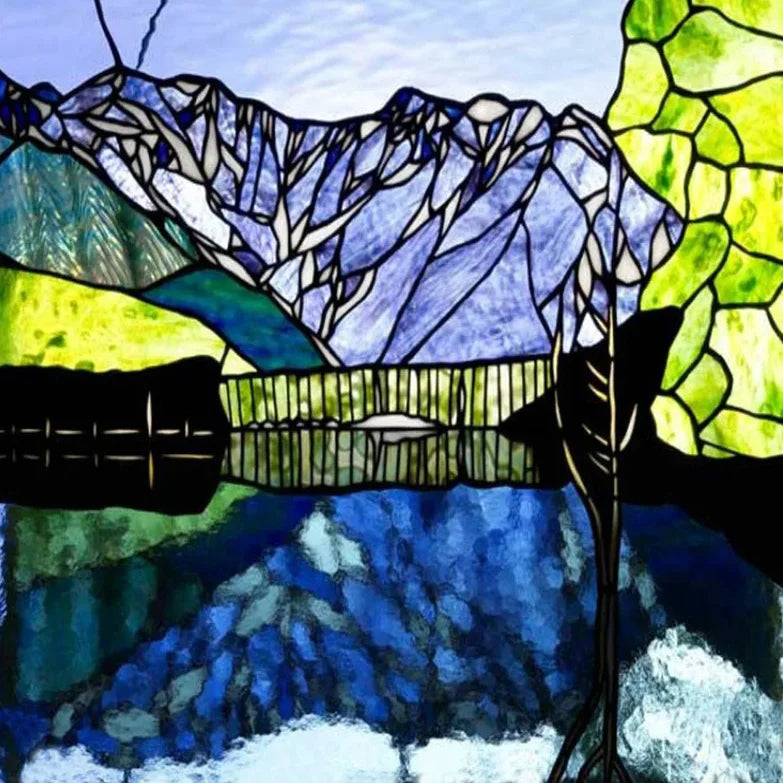 Window Film Stained Glass Films Static Cling Stickers for Bathroom Kitchen Office Home Decor,Tree,Animal,Custom fit to any Size