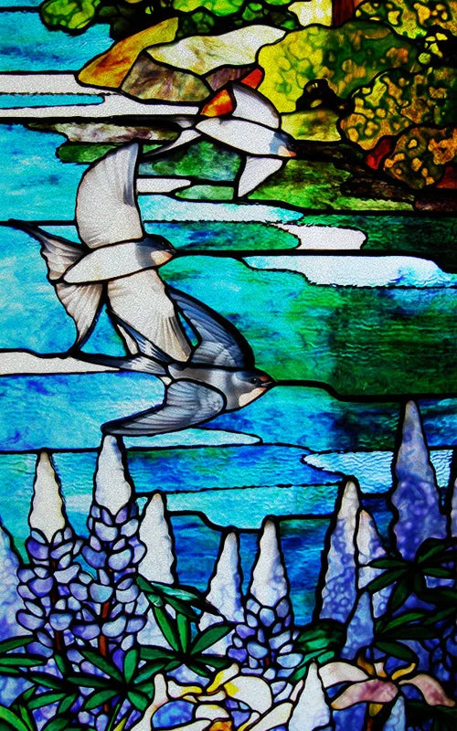 Custom Size Glass Window Film Static Cling Frosted Glass Films Stickers For Bathroom Kitchen Door Birds Heron Parrot Owl