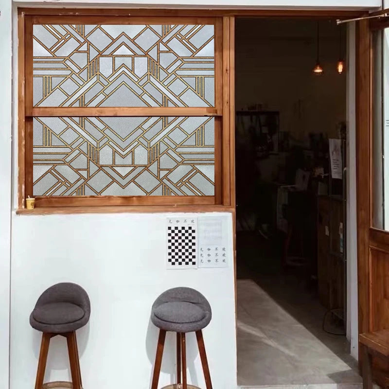 Stained Glass Window Film Frosted Glass Sticker,Custom made to fit any Window Size or Shape, ,Church Static Cling,Home Decor