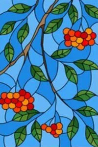 Custom Size Stained Glass Window Film Fruit Pattern Grape Mango Watermelon For Rectangular Shape Glass Office Door Home Decor