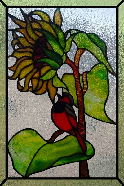 3D Matte Window Film,Stained Glass Decorative Uv Window Sticker,Privacy Frosted Static Cling,Custom size for Glass,Birds,Peacock