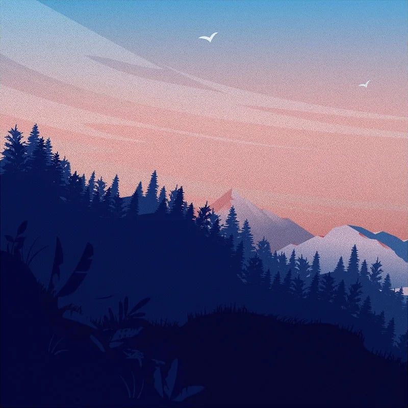 Stained Glass Wndow Films,Frosted Glass Sticker,Static Cling,for Bathroom Kiechen Door Office Home Decor Custom size Mountain