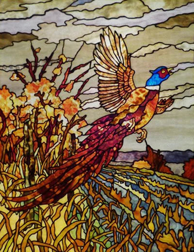 Custom Size Window Stained Glass Films,Bird,Peacock, Static Cling Stickers For Bathroom Bedroom Door Office Home Decor