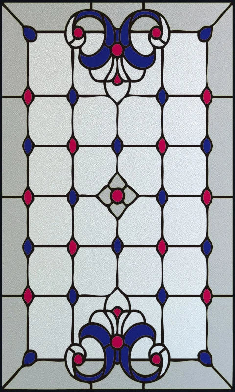 Window Film Victorian Stained Glass Films Customized  Church-style Static Cling Sticker Kitchen Bathroom Substitute for Home