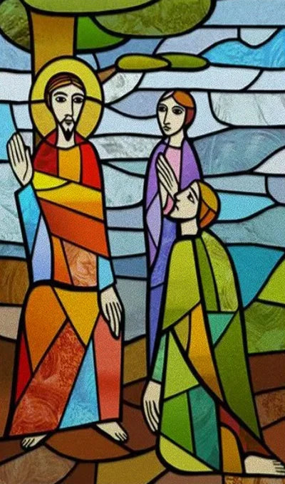 Window Film Frosted Stained Glass Films Customized, Frosted Stained Window Sticker Chuch Style Jesus/Christ Painting