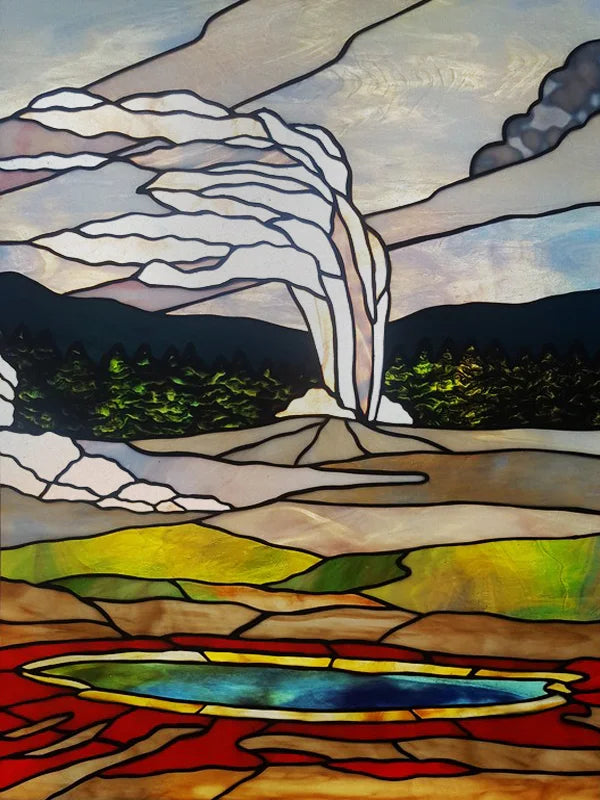 Custom Size Stained Glass Films,Privacy Static Cling,Print Castle, Lighthouse Tower, Sailboat Door Sticker,Office, Home Decor