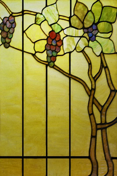 Stained Glass Window Films,Static Cling, Customized Retro Vintage Sticker,Frosted,Privacy, Easy to install