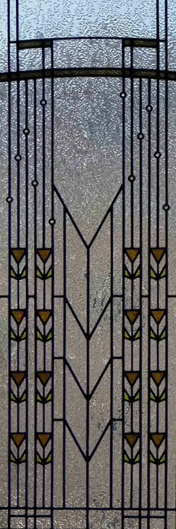 Custom Size Window Glass Films ,Privacy Window Stickers 3D Frosted Glass Film Prairie School Style Decorative Static Cling