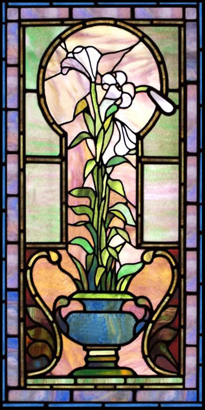 Custom Size Window Film, Stained Glass Stickers, Static Cling, Frosted Privacy, Classic Style, for Window Door, Home Decor