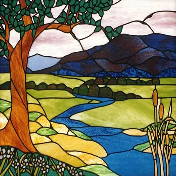 Window Film Stained Glass Films Static Cling Stickers for Bathroom Kitchen Office Home Decor,Tree,Animal,Custom fit to any Size