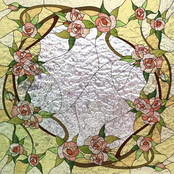 Custom size 3D Matte Window Film Stained Glass Decorative Uv Window Sticker Privacy Frosted Static Cling for Glass Garden Flower