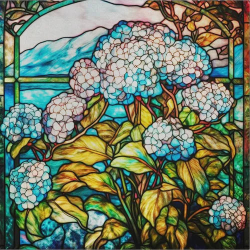 Custom size Window Film Stained Glass Films Frosted Privacy Static Cling Retro Flower Sticker Bathroom Skylight Decor