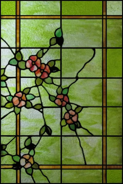Custom Size Stained Glass Window Film Frosted Privacy Static Cling Retro Prairie Style Stickers Shower Kitchen Office Home Decor
