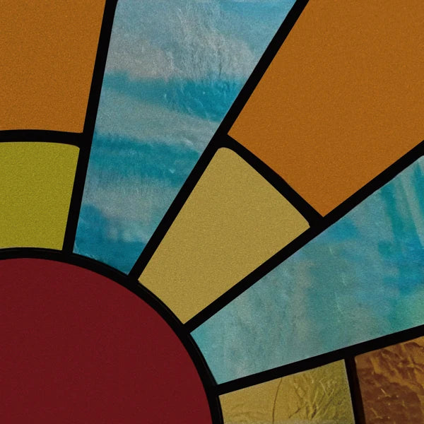 European Church Mosaic Stained Glass Films,Window Stickers Static Cling,Sun, Mosaic, Custom made to fit any Window Size or Shape