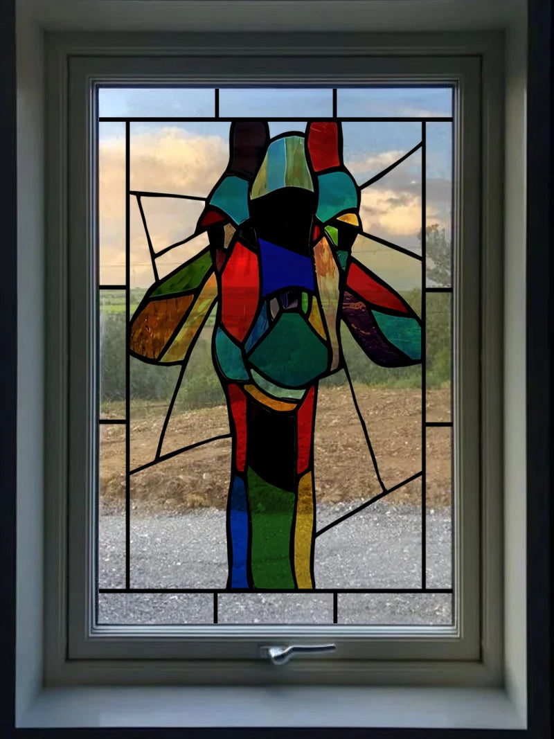 Frosted Stained Glass Window Film, 3D Matte, Transparent,Static Cling,Privacy, Door Sticker,Customized for Office, Home Decor