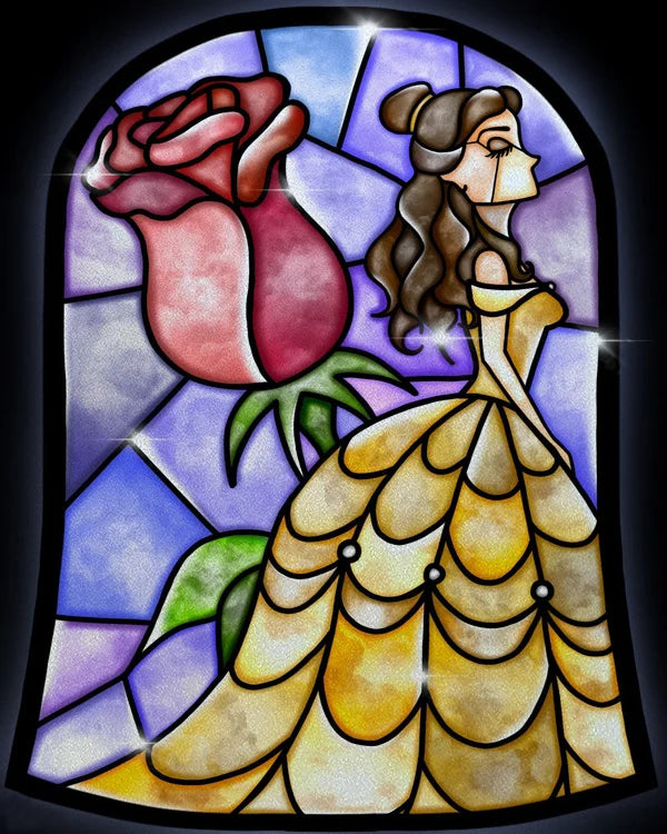 Custom Stained Glass Films Window Film Frosted Sticker Princess Prince For Kids Room Door Stickers Light Box Poster Home Decor