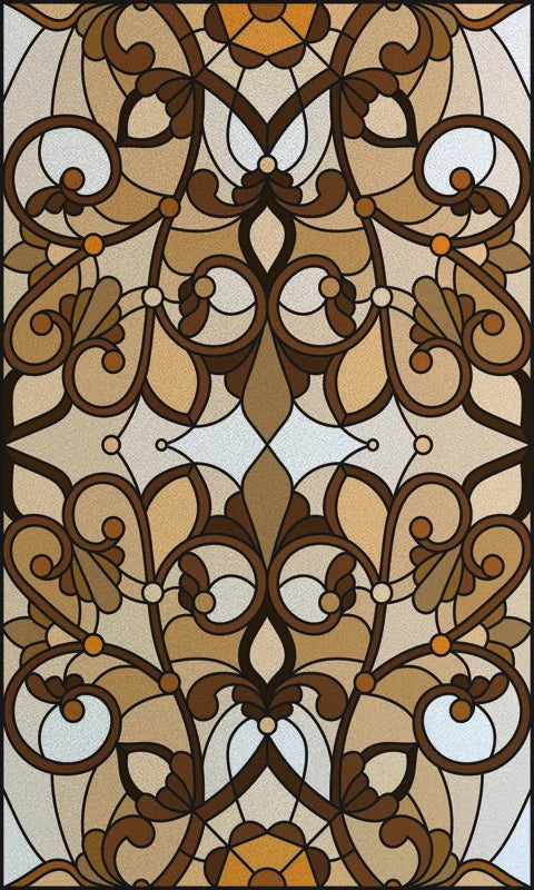 Window Film Victorian Stained Glass Films Customized  Church-style Static Cling Sticker Kitchen Bathroom Substitute for Home