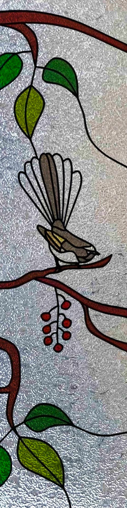 Custom Size Stained Glass Window Film,3D Stickers Static Cling For Kitchen Bathroom Bedroom Glass Sliding Door Home Decor Birds