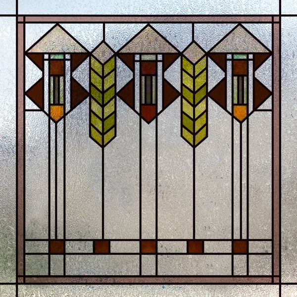 Window Film Frosted Stained Glass Films,Customized Art Design Prairie Static Cling Sticker,Home Decor Foil Window Treatment