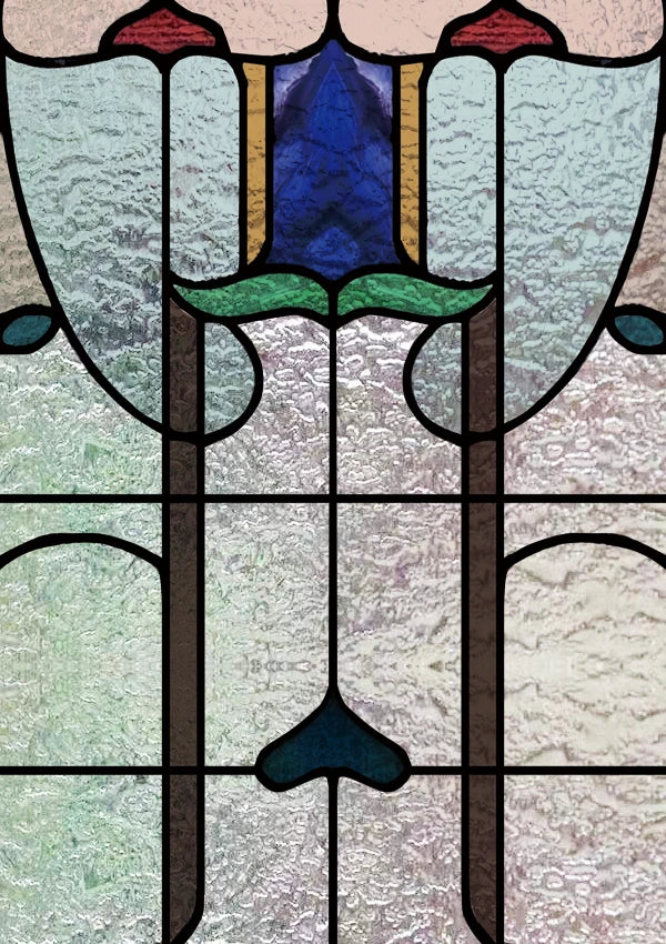 Frosted Stained Glass  Film, 3D Matte,Grid, Transparent,Static Cling,Privacy, Door Sticker,Customized for Office, Home Decor