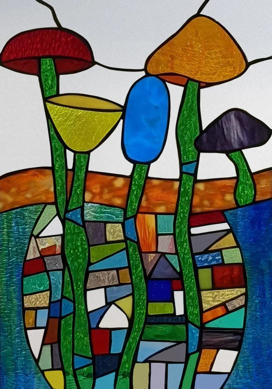 Stained Glass Wndow Film Frosted Glass Sticker Forest Custom Size Castle Cartoon For Kids Room Door Poster Home Decor