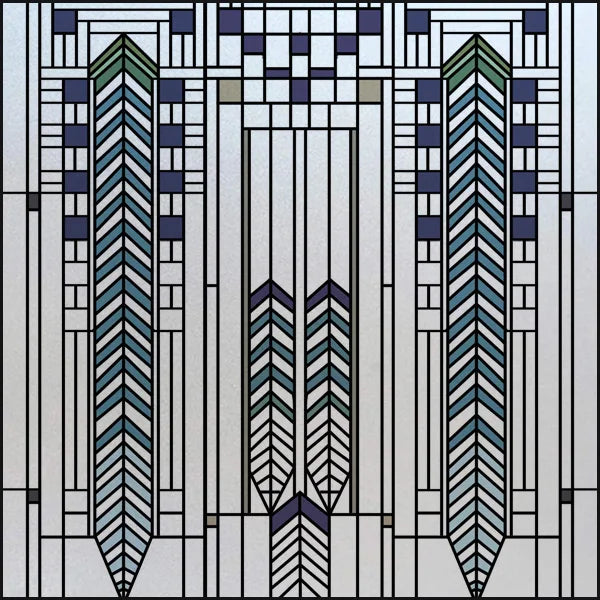 Custom Size Window Film, Stained Glass, Decorative Window Sticker, Privacy Frosted Static Cling, Decal for Glass Door, Office