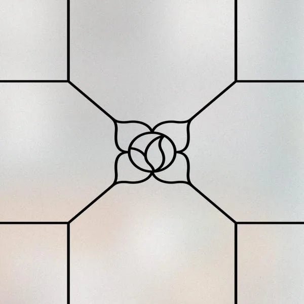 Custom size Window Film Stained Glass Films Square Window Sticker Retro Privacy Frosted Static Cling Home Decor  for Glass Door