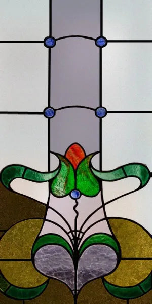 Window Film Stained Glass Films Frosted Static Cling  Privacy Glass Sticker Home Decor Retro Flower custom size