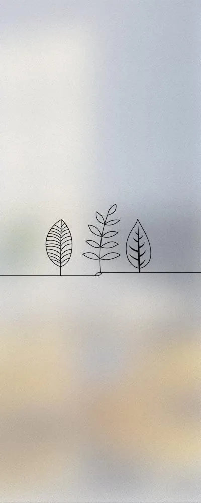 Custom Size Stained Glass Window Film,Frosted Privacy, Static Cling, Door Sticker,Kitchen and Bathroom, Tree Home Decor