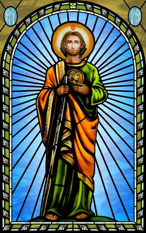 Custom Frosted Stained Glass Window Film, Static Cling ,Church Jesus Christ Blessed Mary Stickers, Window Treatment, Home Decor