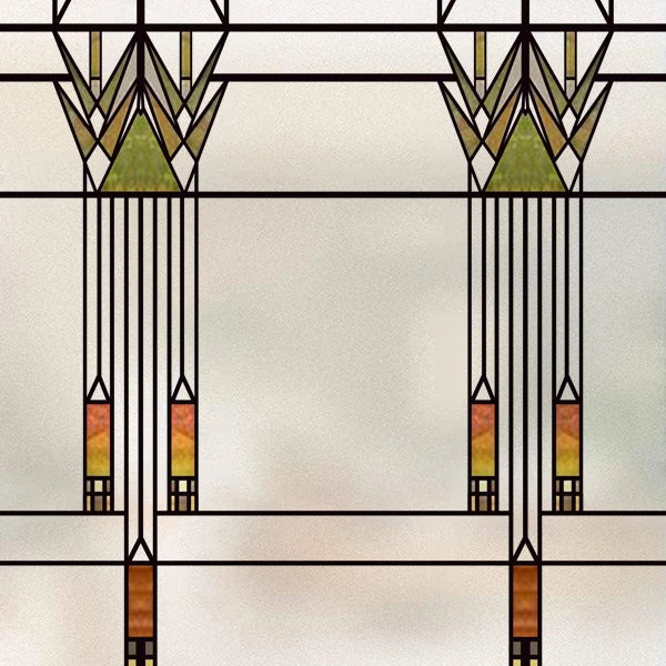 Window Film Frosted Stained Glass Films,Customized Art Design Prairie Static Cling Sticker,Home Decor Foil Window Treatment