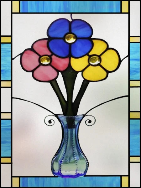 Frosted Stained Glass Window Film, Customized Art Design, Flower Rose, Static Cling Sticker,Home Decor Foil, Treatment