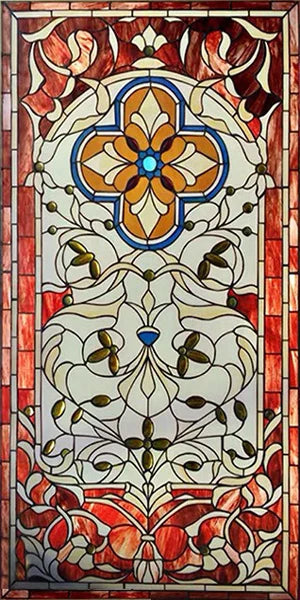 Window Film Frosted Stained Glass Films Church Static Cling Privacy Films Door Sticker Kitchen Office Home Decor Customized