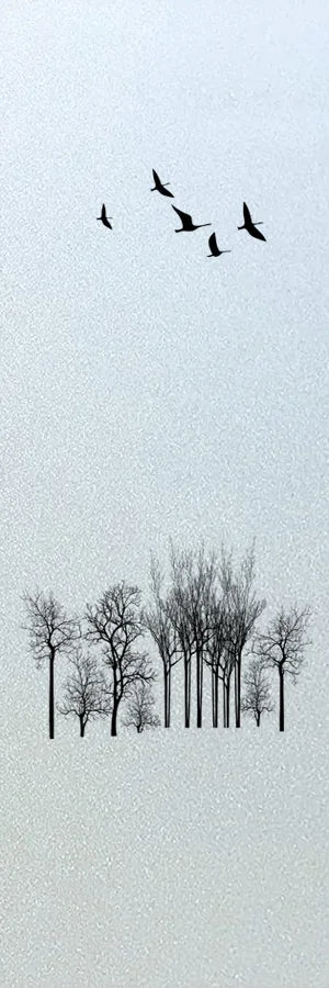 Custom Size Window Glass Films Window Film Static Cling Frosted Tree Mountain Posters For Bathroom Door Kitchen Office Home