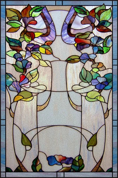 Window Film Frosted Stained Glass Films,Customized Privacy Static Cling,Flower Sun Fruit Fish Cat,Door Sticker,Office Home Decor