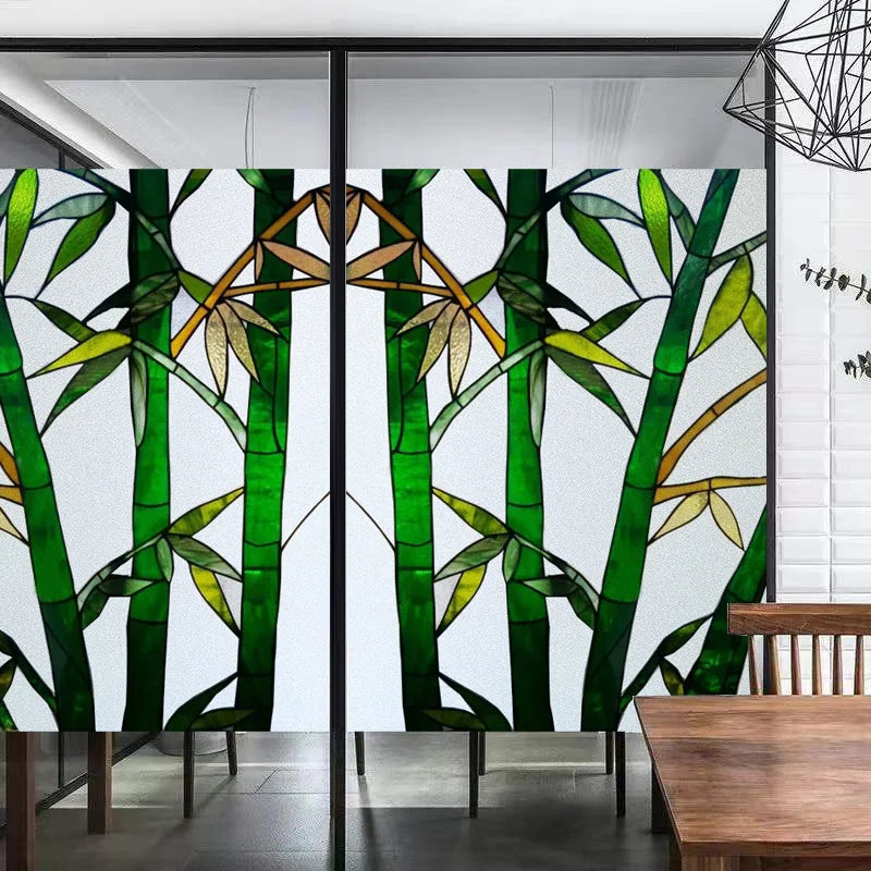 Frosted Stained Glass Film, Custom Size, Privacy, Static Cling,Door Sticker, Bathroom  Kitchen  Home Decor,Rose,Flower, Fruit